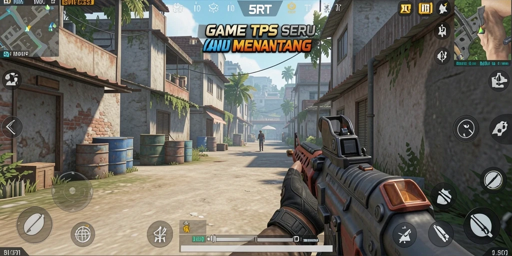 Tangkapan layar gameplay yang intens dari 5RT dalam aksi TPS.