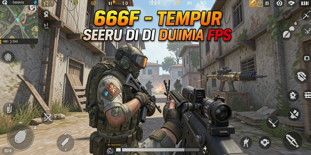 Screenshot utama 666F menampilkan aksi tembak-menembak yang mendebarkan.