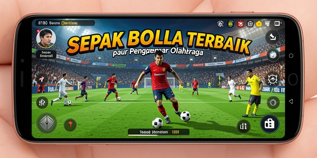 Tampilan gameplay menarik dari 8180 yang menampilkan aksi sepak bola.