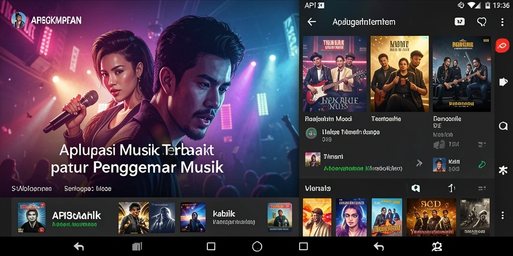 Tampilan gameplay API36 dengan berbagai fitur musik menarik.