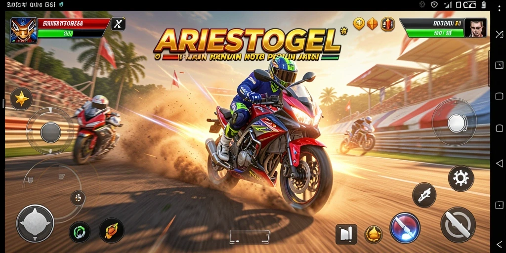 Tampilan gameplay seru dalam ARIESTOGEL yang mendebarkan.