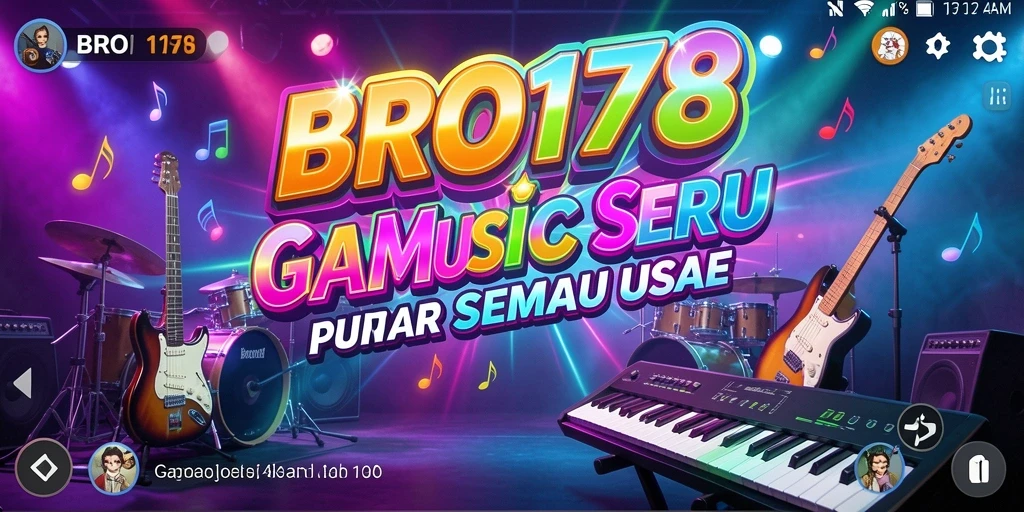 Screenshot dari gameplay seru BRO178 dengan lagu-lagu menarik.