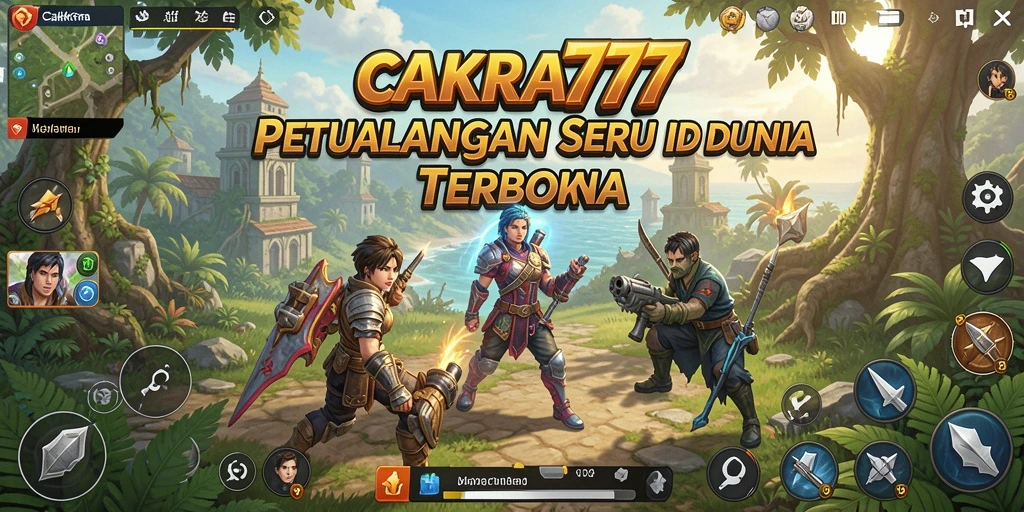 Tampilan utama gameplay <strong>CAKRA777</strong> yang menunjukkan dunia terbuka yang luas.