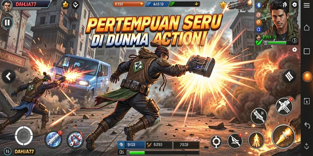 Screenshot DAHLIA77 yang menampilkan aksi seru dalam gameplay Action.
