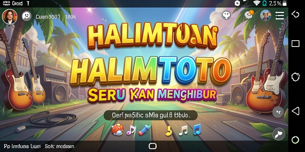 Tampilan gameplay seru dalam aplikasi musik HALIMTOTO.