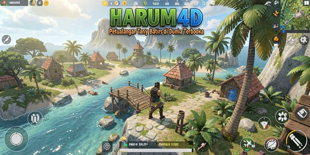 Tangkapan layar menampilkan gameplay dinamis di dunia terbuka HARUM4D.