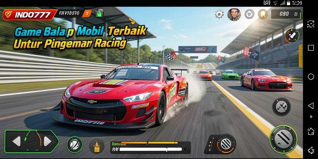 Screenshot gameplay INDO777 menampilkan aksi balap yang mendebarkan.