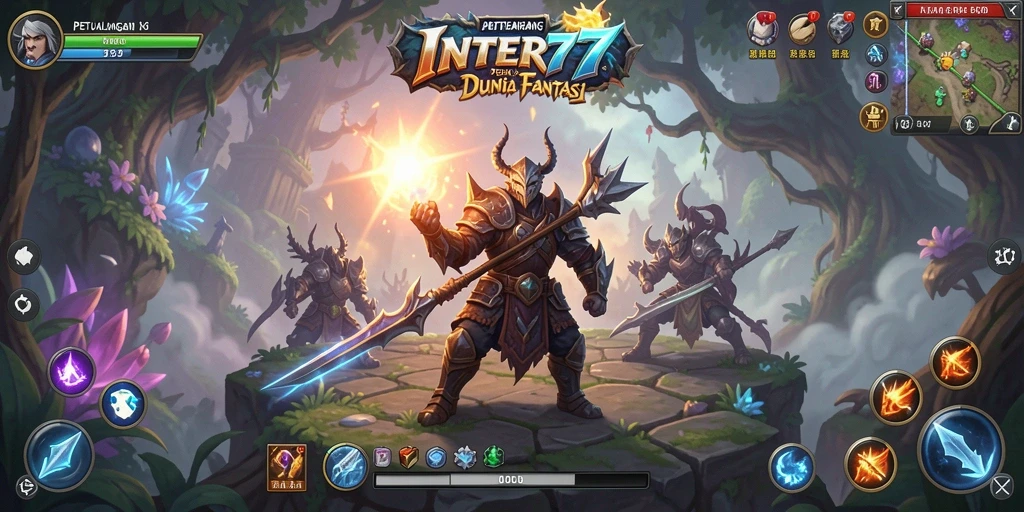 Tampilan gameplay INTER77 dengan aksi pertarungan yang mendebarkan.
