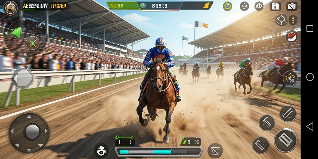 Tampilan gameplay N06 yang memukau saat balapan.