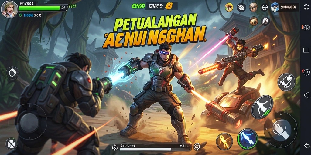 Gameplay menegangkan dengan aksi seru dan karakter unik di OVO99.