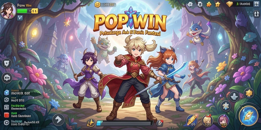 Gameplay seru dari POPWIN dengan karakter Anime yang menarik.
