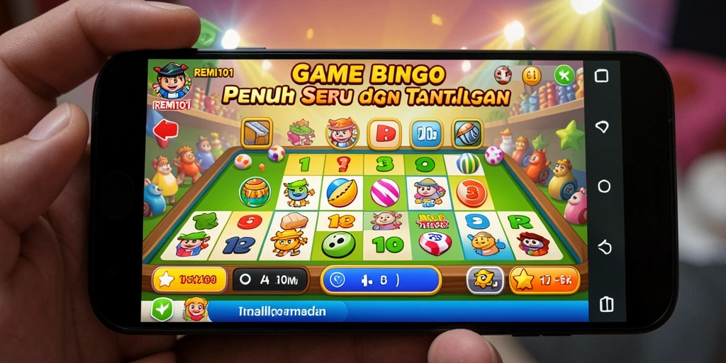Tampilan gameplay Bingo yang menarik dan interaktif di REMI101.