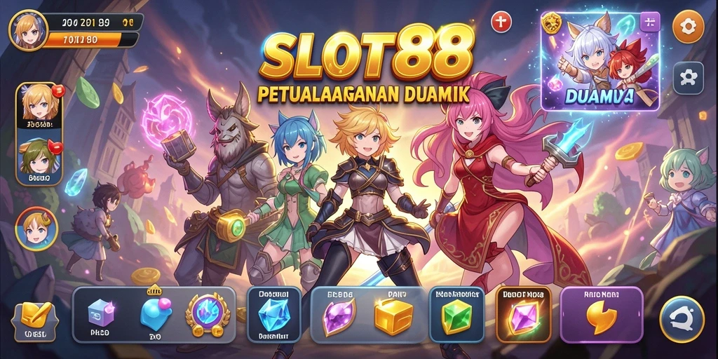Screenshot utama SLOT88 menampilkan aksi seru dalam game Anime.