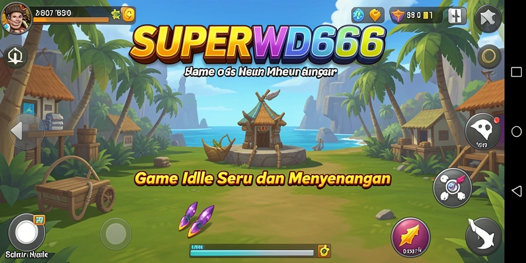 Tampilan gameplay <strong>SUPERWD666</strong> yang seru dan menawan dalam suasana idle.