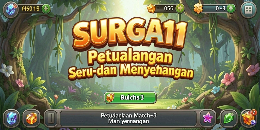 Tampilan seru gameplay SURGA11 yang penuh warna dan tantangan.