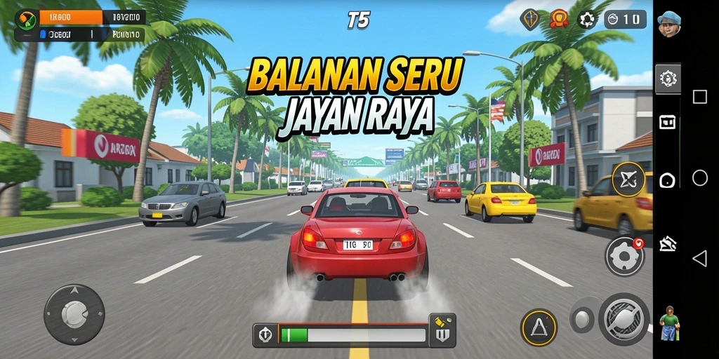 Tampilan seru gameplay balapan di T6