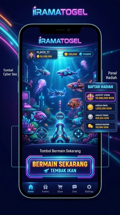 Tampilan antarmuka pengguna iramatogel yang sederhana dan intuitif.